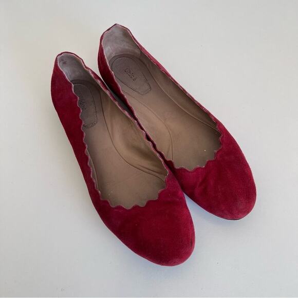 Chloe Womens Lauren Leather Ballet Flat Sz 37 1/2 - Picture 1 of 15